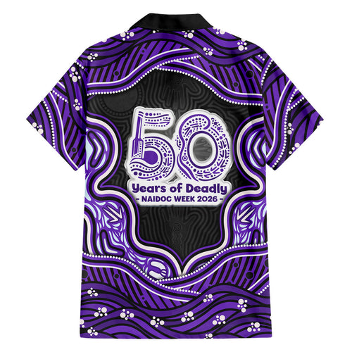 Hobart Hurricanes NAIDOC Week 2026 Family Matching Off The Shoulder Long Sleeve Dress and Hawaiian Shirt Aboriginal Indigenous - 50 Years of Deadly