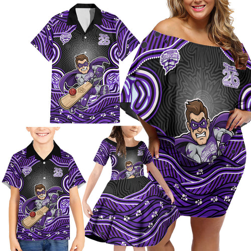 Hobart Hurricanes NAIDOC Week 2026 Family Matching Off Shoulder Short Dress and Hawaiian Shirt Aboriginal Indigenous - 50 Years of Deadly
