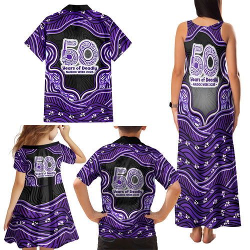 Hobart Hurricanes NAIDOC Week 2026 Family Matching Tank Maxi Dress and Hawaiian Shirt Aboriginal Indigenous - 50 Years of Deadly