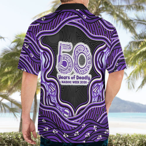 Hobart Hurricanes NAIDOC Week 2026 Hawaiian Shirt Aboriginal Indigenous - 50 Years of Deadly