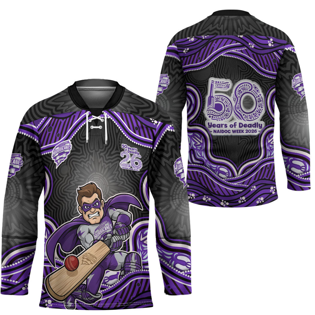 Hobart Hurricanes NAIDOC Week 2026 Hockey Jersey Aboriginal Indigenous - 50 Years of Deadly