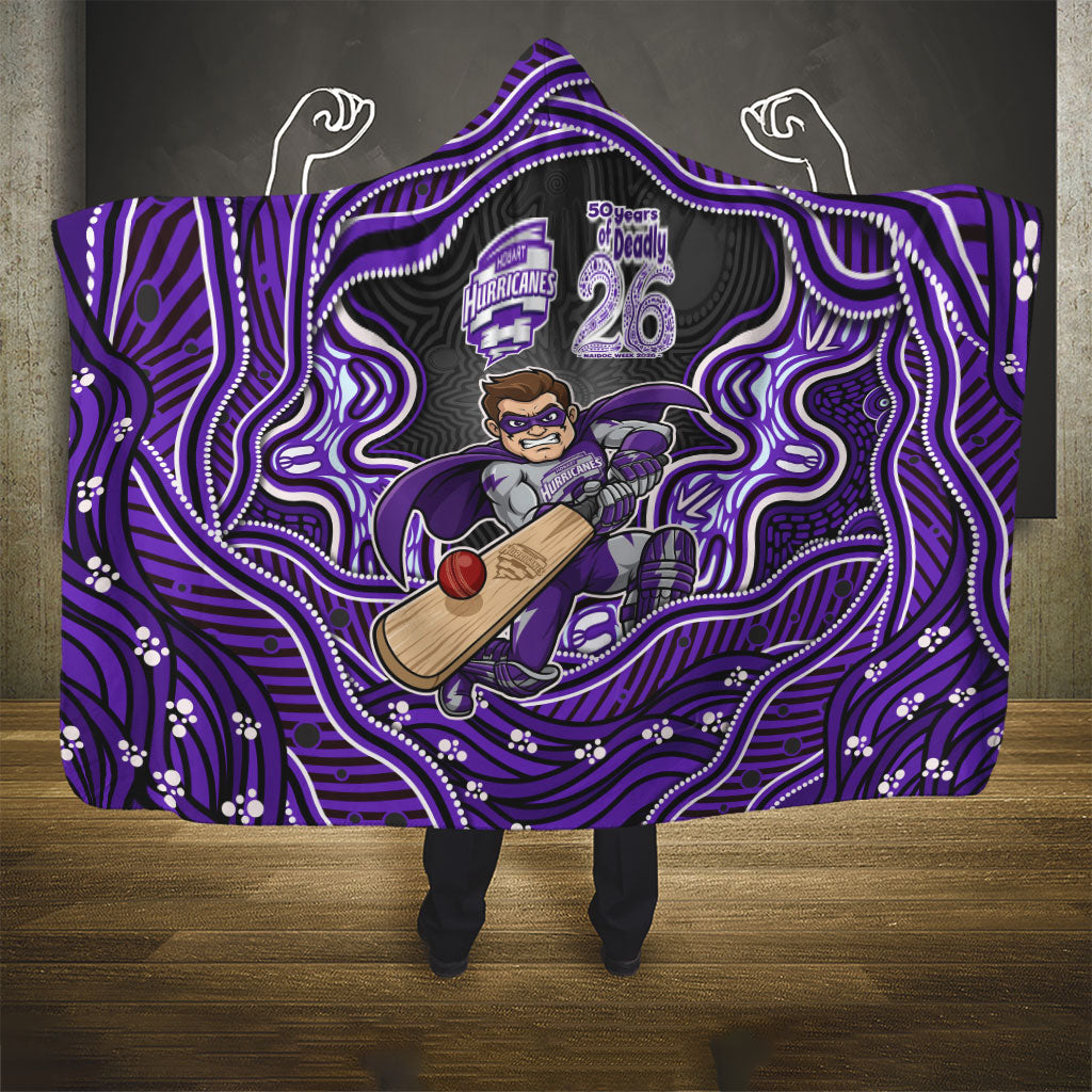 Hobart Hurricanes NAIDOC Week 2026 Hooded Blanket Aboriginal Indigenous - 50 Years of Deadly
