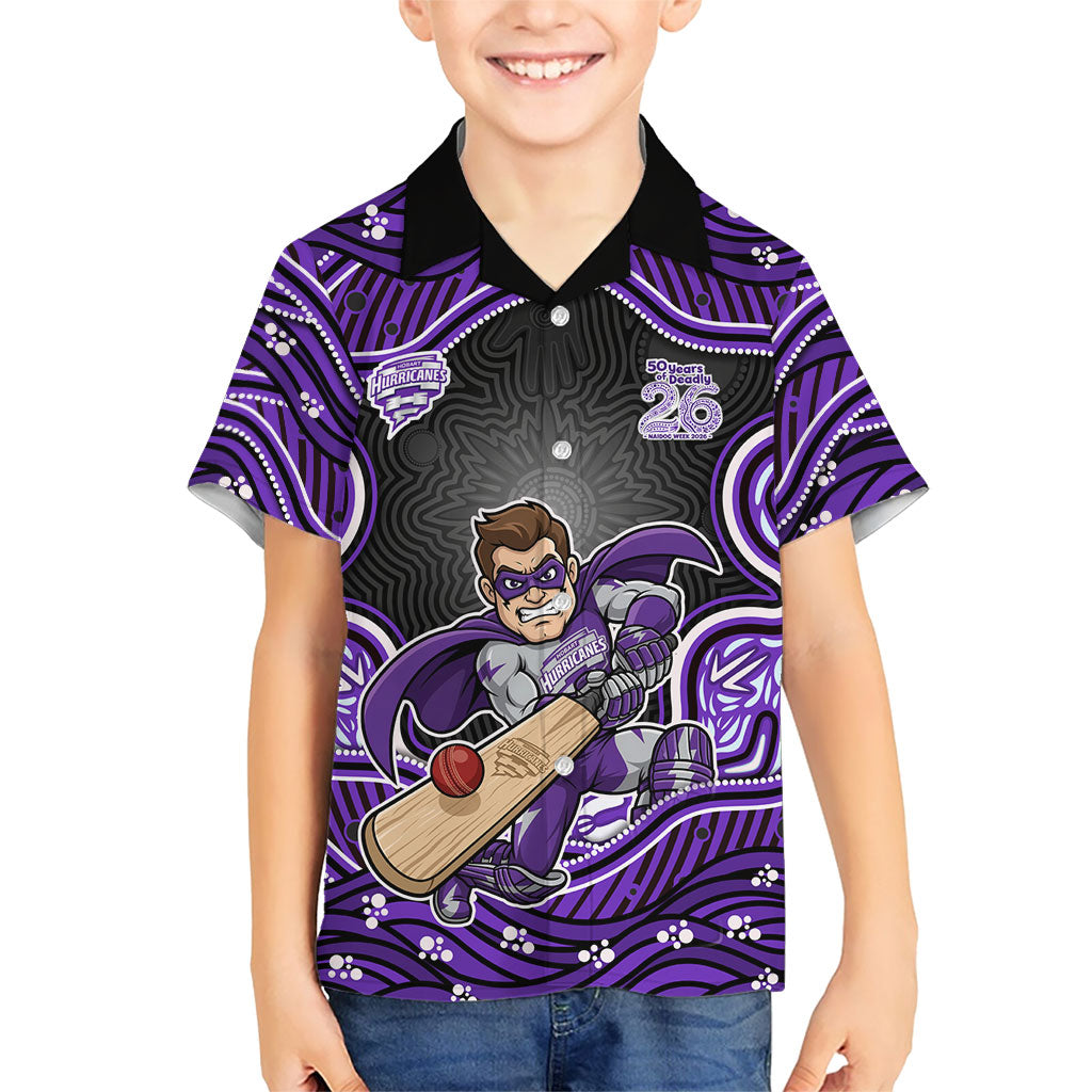 Hobart Hurricanes NAIDOC Week 2026 Kid Hawaiian Shirt Aboriginal Indigenous - 50 Years of Deadly