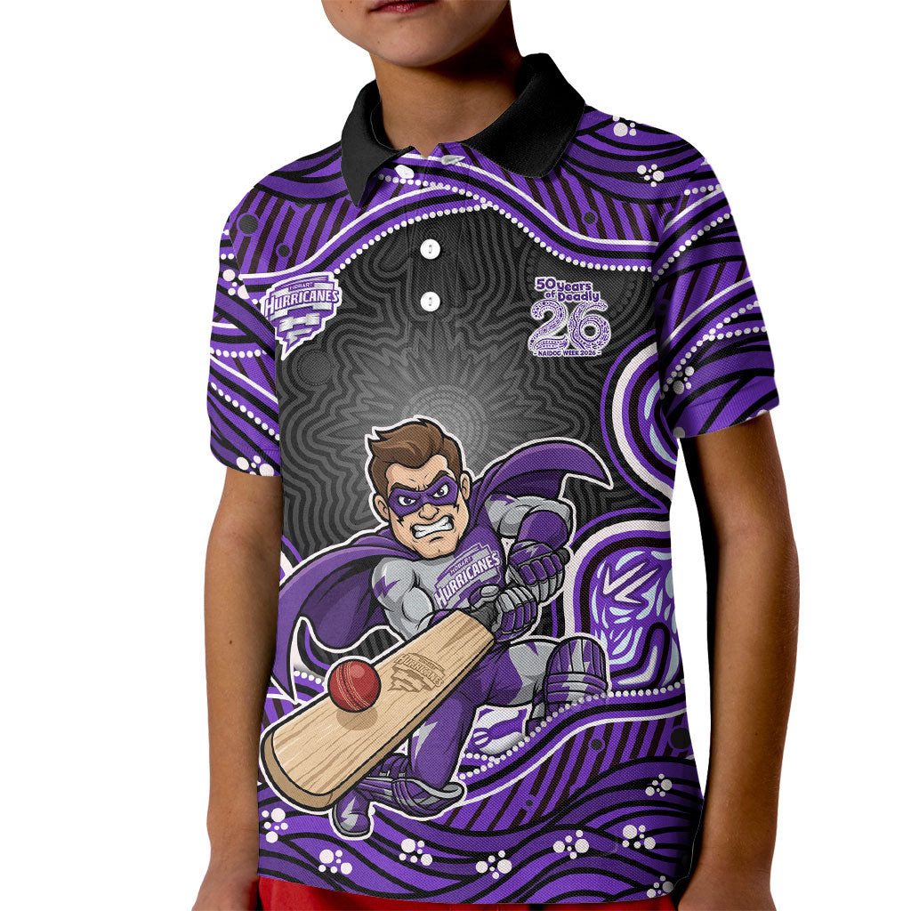 Hobart Hurricanes NAIDOC Week 2026 Kid Polo Shirt Aboriginal Indigenous - 50 Years of Deadly