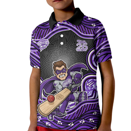 Hobart Hurricanes NAIDOC Week 2026 Kid Polo Shirt Aboriginal Indigenous - 50 Years of Deadly