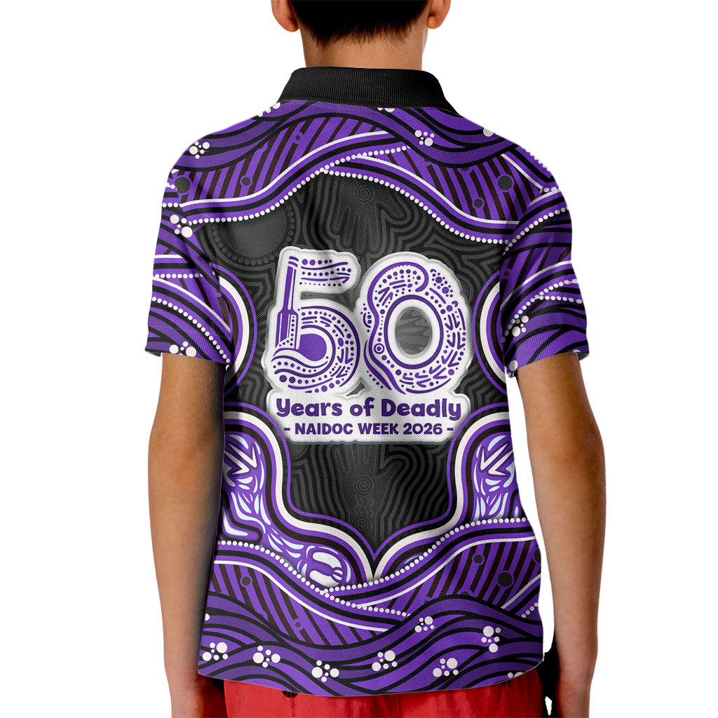 Hobart Hurricanes NAIDOC Week 2026 Kid Polo Shirt Aboriginal Indigenous - 50 Years of Deadly