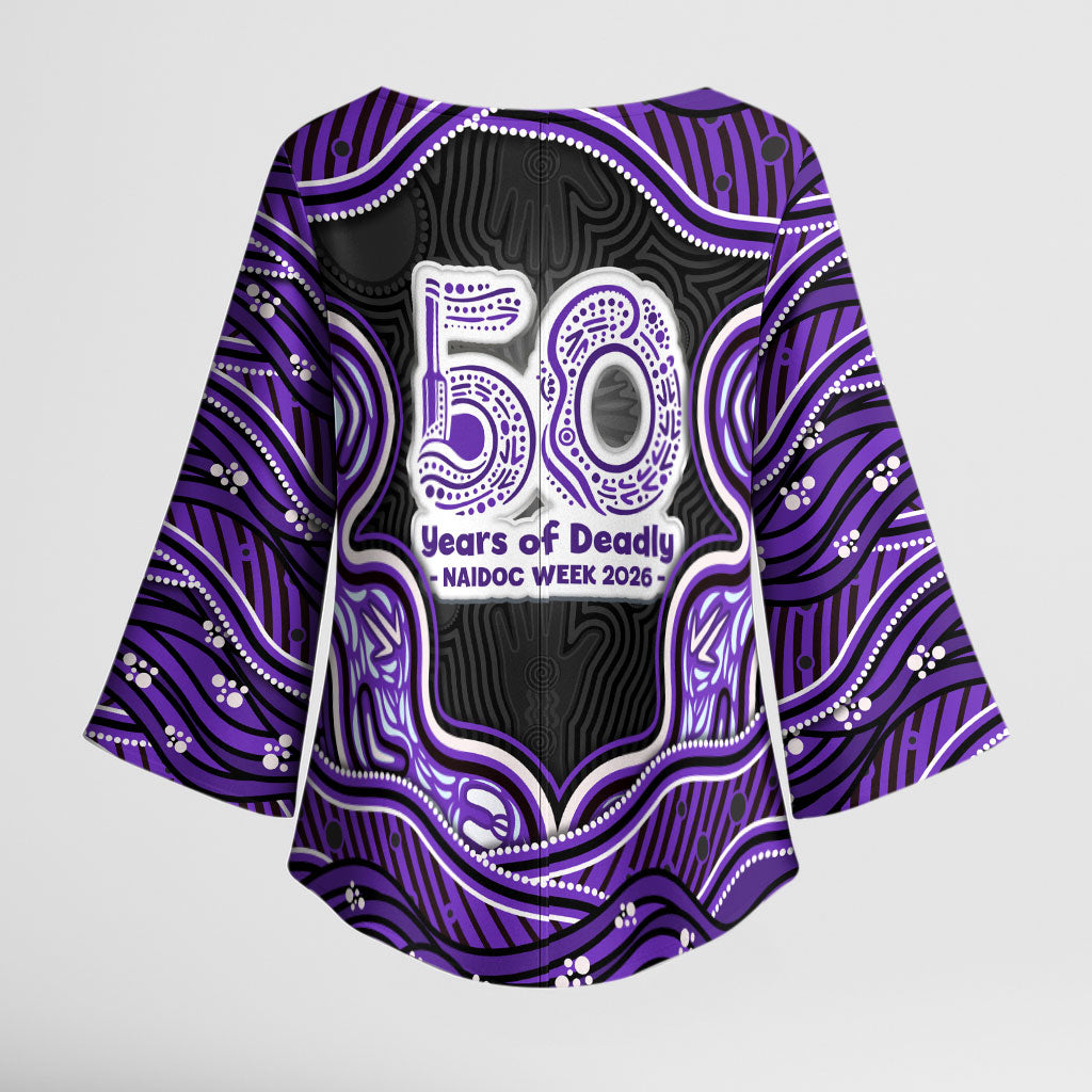Hobart Hurricanes NAIDOC Week 2026 Kimono Sleeve Blouse Aboriginal Indigenous - 50 Years of Deadly
