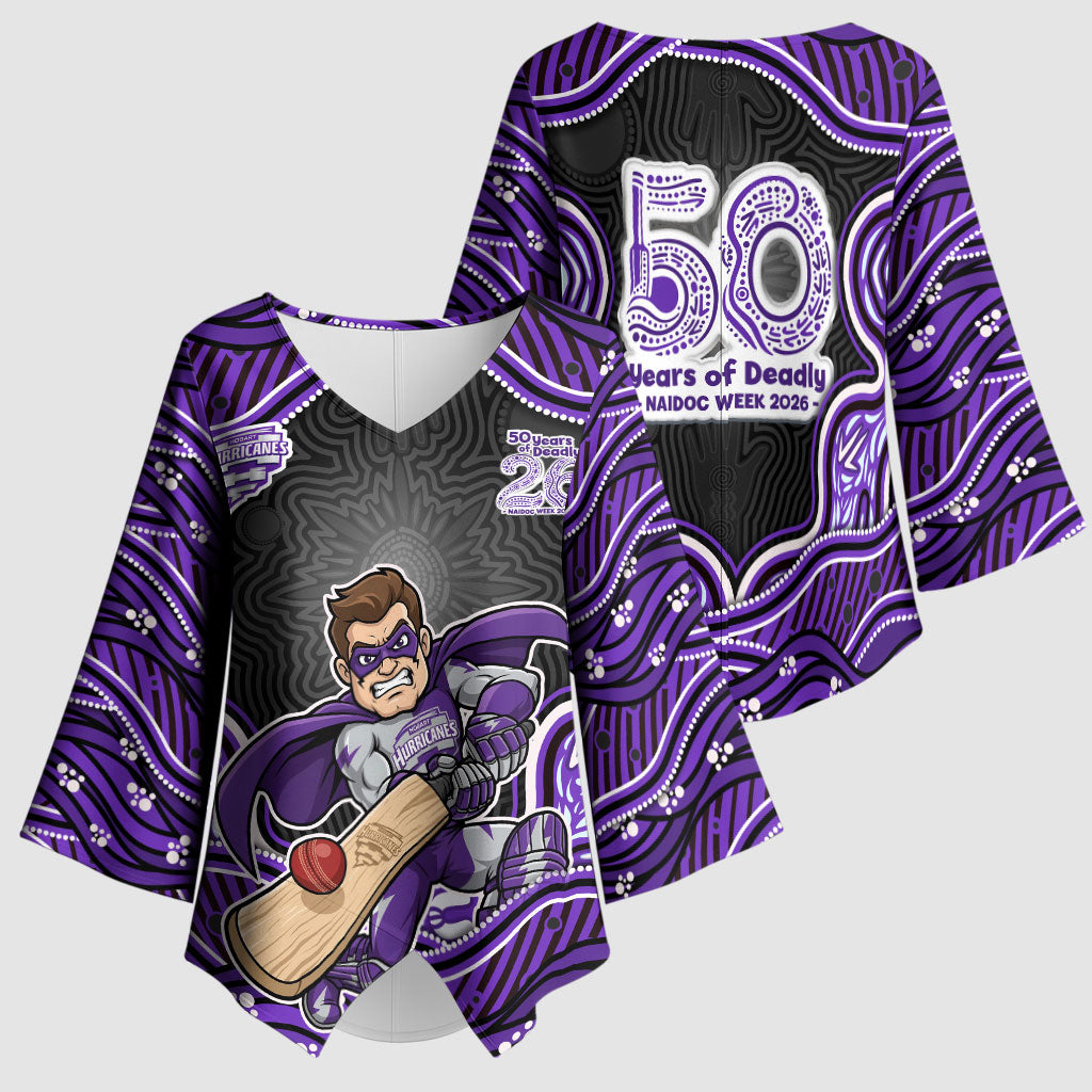 Hobart Hurricanes NAIDOC Week 2026 Kimono Sleeve Blouse Aboriginal Indigenous - 50 Years of Deadly