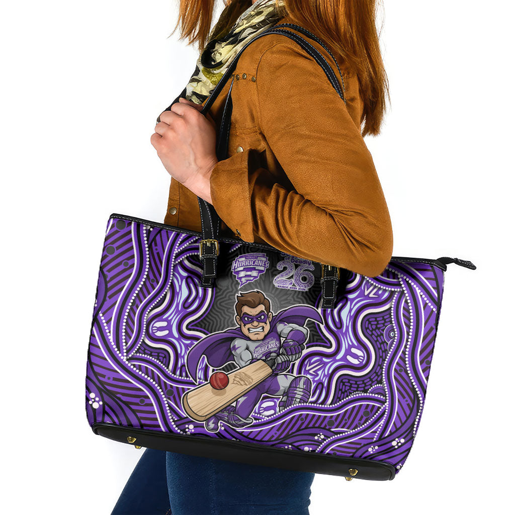 Hobart Hurricanes NAIDOC Week 2026 Leather Tote Bag Aboriginal Indigenous - 50 Years of Deadly