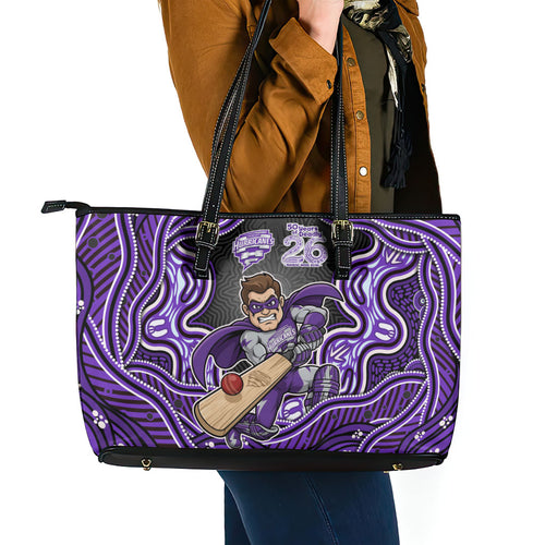 Hobart Hurricanes NAIDOC Week 2026 Leather Tote Bag Aboriginal Indigenous - 50 Years of Deadly