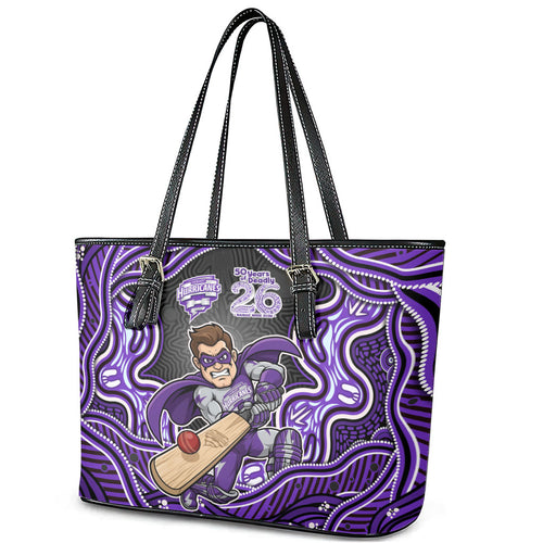 Hobart Hurricanes NAIDOC Week 2026 Leather Tote Bag Aboriginal Indigenous - 50 Years of Deadly