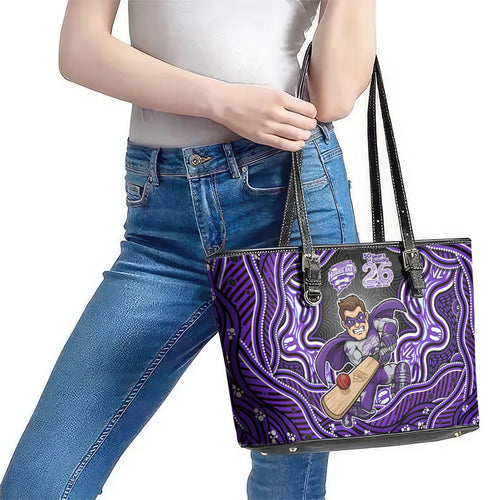 Hobart Hurricanes NAIDOC Week 2026 Leather Tote Bag Aboriginal Indigenous - 50 Years of Deadly