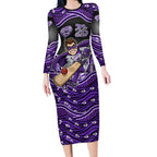 Hobart Hurricanes NAIDOC Week 2026 Long Sleeve Bodycon Dress Aboriginal Indigenous - 50 Years of Deadly
