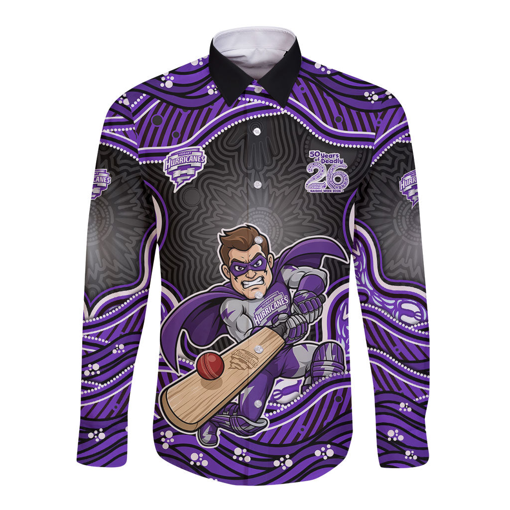 Hobart Hurricanes NAIDOC Week 2026 Long Sleeve Button Shirt Aboriginal Indigenous - 50 Years of Deadly