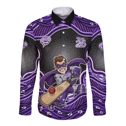 Hobart Hurricanes NAIDOC Week 2026 Long Sleeve Button Shirt Aboriginal Indigenous - 50 Years of Deadly