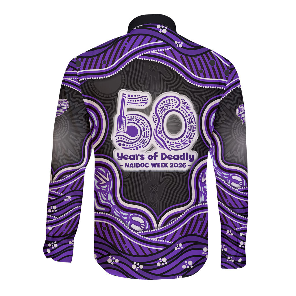 Hobart Hurricanes NAIDOC Week 2026 Long Sleeve Button Shirt Aboriginal Indigenous - 50 Years of Deadly
