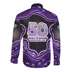 Hobart Hurricanes NAIDOC Week 2026 Long Sleeve Button Shirt Aboriginal Indigenous - 50 Years of Deadly