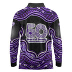 Hobart Hurricanes NAIDOC Week 2026 Long Sleeve Polo Shirt Aboriginal Indigenous - 50 Years of Deadly