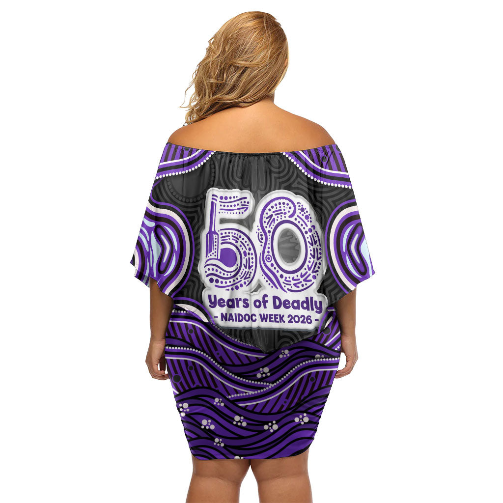Hobart Hurricanes NAIDOC Week 2026 Off Shoulder Short Dress Aboriginal Indigenous - 50 Years of Deadly