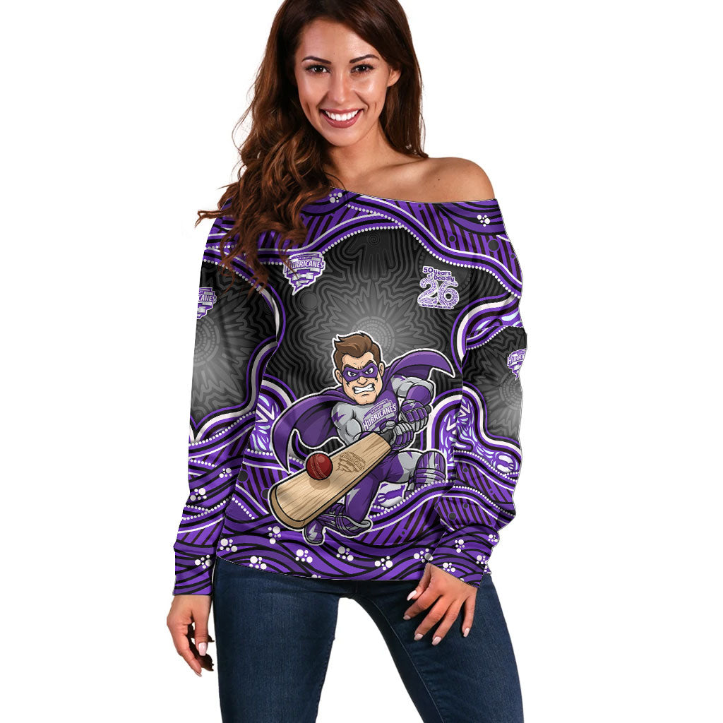 Hobart Hurricanes NAIDOC Week 2026 Off Shoulder Sweater Aboriginal Indigenous - 50 Years of Deadly