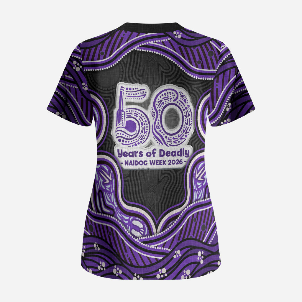 Hobart Hurricanes NAIDOC Week 2026 Scrub Top Aboriginal Indigenous - 50 Years of Deadly