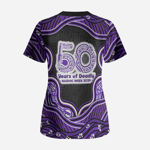 Hobart Hurricanes NAIDOC Week 2026 Scrub Top Aboriginal Indigenous - 50 Years of Deadly