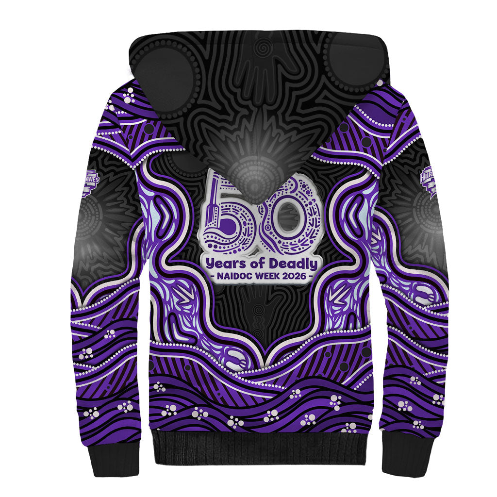 Hobart Hurricanes NAIDOC Week 2026 Sherpa Hoodie Aboriginal Indigenous - 50 Years of Deadly