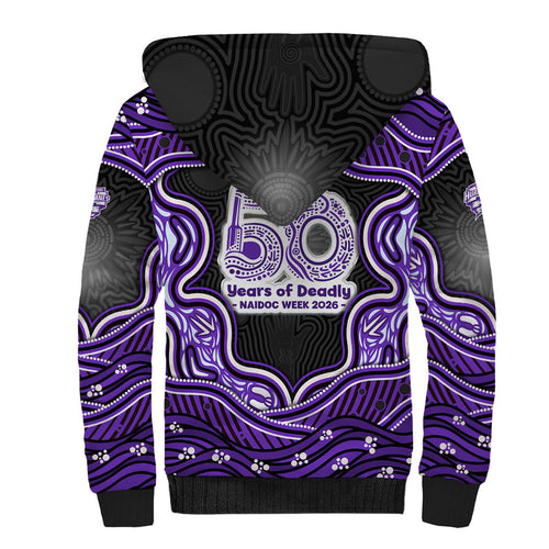 Hobart Hurricanes NAIDOC Week 2026 Sherpa Hoodie Aboriginal Indigenous - 50 Years of Deadly