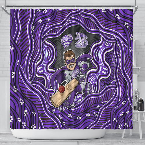Hobart Hurricanes NAIDOC Week 2026 Shower Curtain Aboriginal Indigenous - 50 Years of Deadly