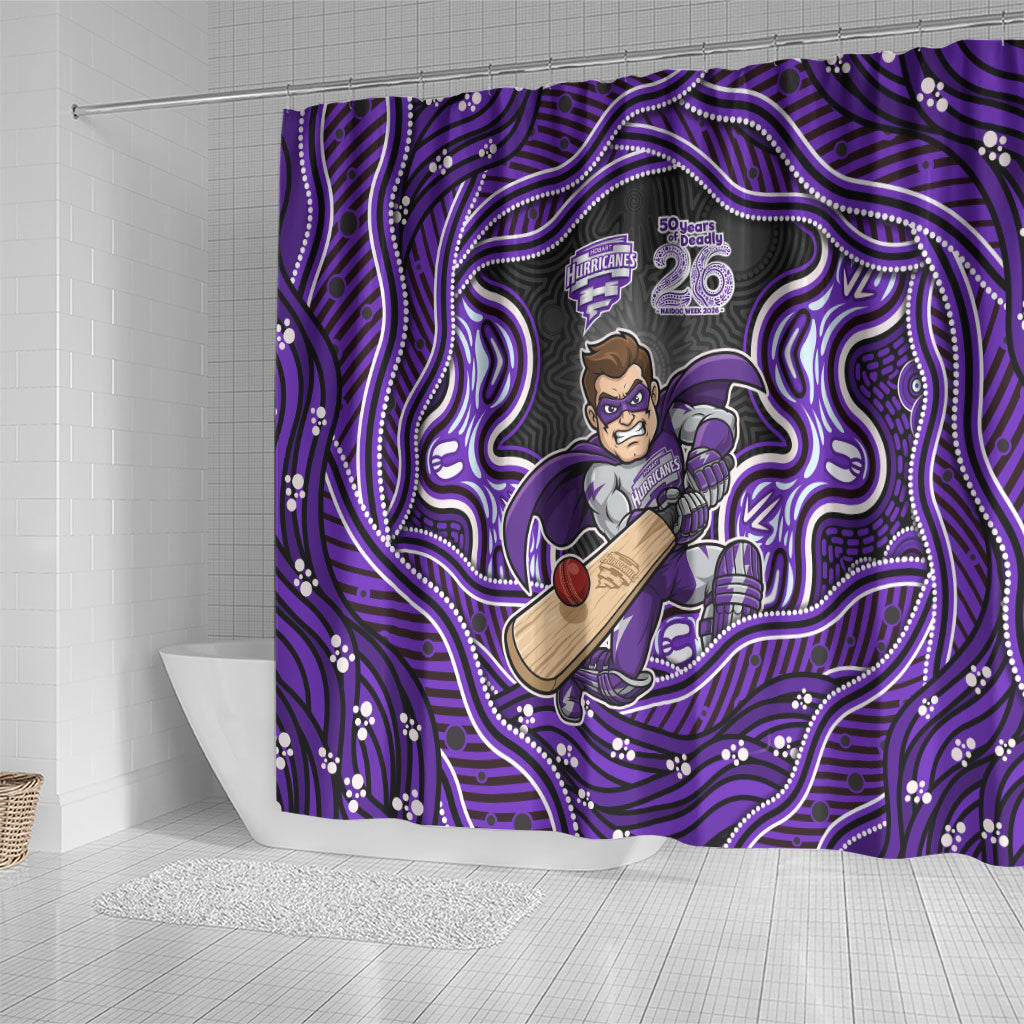 Hobart Hurricanes NAIDOC Week 2026 Shower Curtain Aboriginal Indigenous - 50 Years of Deadly