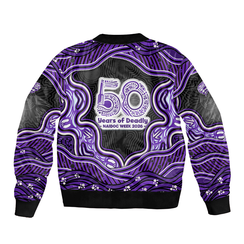 Hobart Hurricanes NAIDOC Week 2026 Sleeve Zip Bomber Jacket Aboriginal Indigenous - 50 Years of Deadly