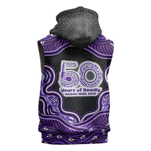 Hobart Hurricanes NAIDOC Week 2026 Sleeveless Hoodie Aboriginal Indigenous - 50 Years of Deadly