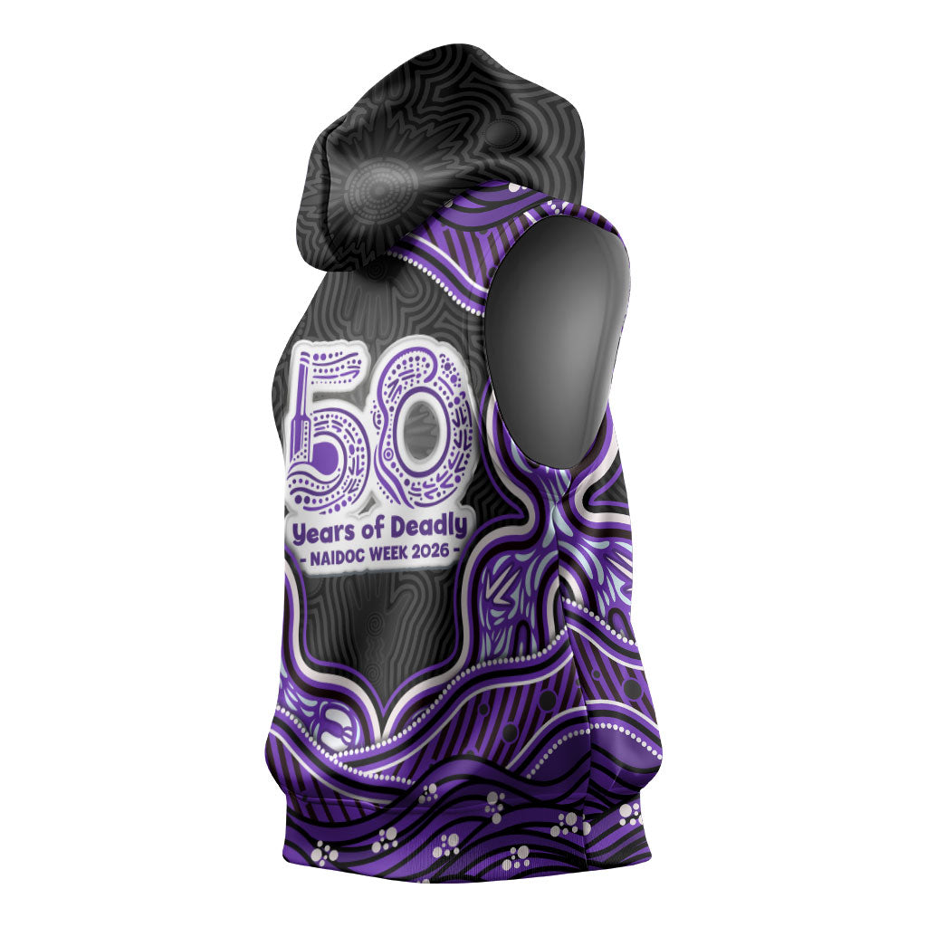 Hobart Hurricanes NAIDOC Week 2026 Sleeveless Hoodie Aboriginal Indigenous - 50 Years of Deadly