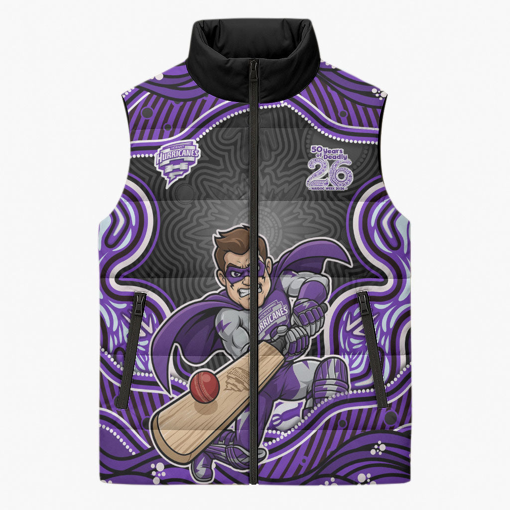 Hobart Hurricanes NAIDOC Week 2026 Sleeveless Puffer Jacket Aboriginal Indigenous - 50 Years of Deadly