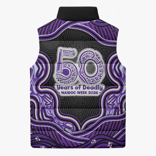 Hobart Hurricanes NAIDOC Week 2026 Sleeveless Puffer Jacket Aboriginal Indigenous - 50 Years of Deadly