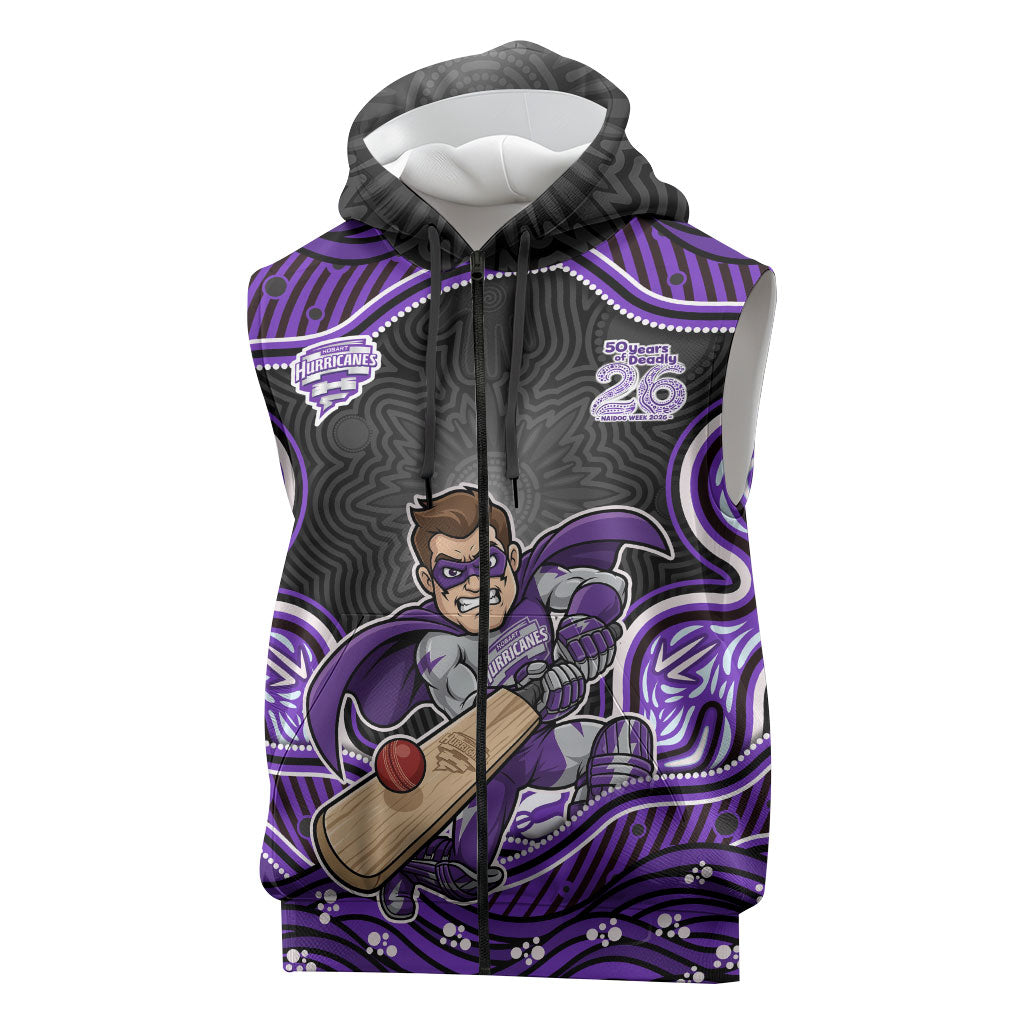 Hobart Hurricanes NAIDOC Week 2026 Sleeveless Zip Hoodie Aboriginal Indigenous - 50 Years of Deadly