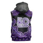 Hobart Hurricanes NAIDOC Week 2026 Sleeveless Zip Hoodie Aboriginal Indigenous - 50 Years of Deadly
