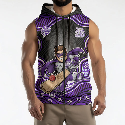 Hobart Hurricanes NAIDOC Week 2026 Sleeveless Zip Hoodie Aboriginal Indigenous - 50 Years of Deadly