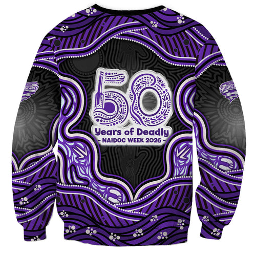 Hobart Hurricanes NAIDOC Week 2026 Sweatshirt Aboriginal Indigenous - 50 Years of Deadly
