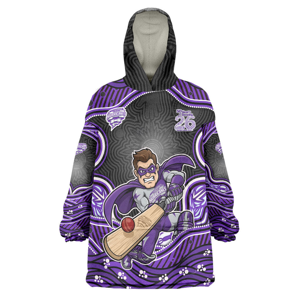 Hobart Hurricanes NAIDOC Week 2026 Wearable Blanket Hoodie Aboriginal Indigenous - 50 Years of Deadly