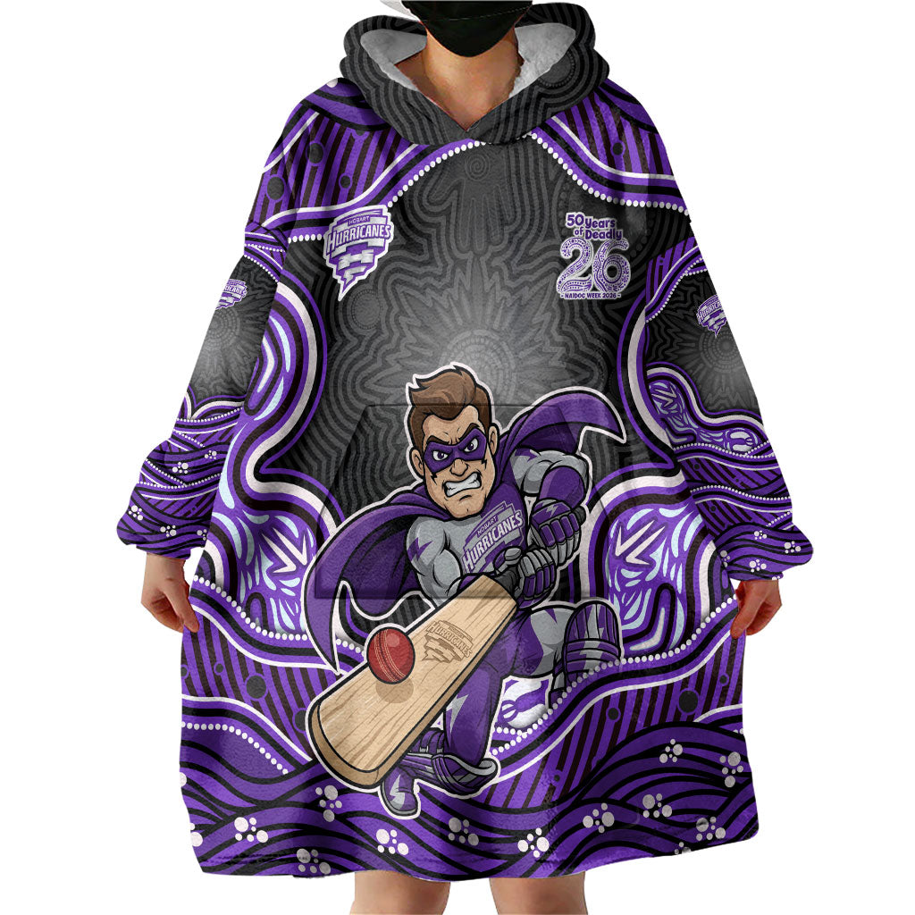 Hobart Hurricanes NAIDOC Week 2026 Wearable Blanket Hoodie Aboriginal Indigenous - 50 Years of Deadly