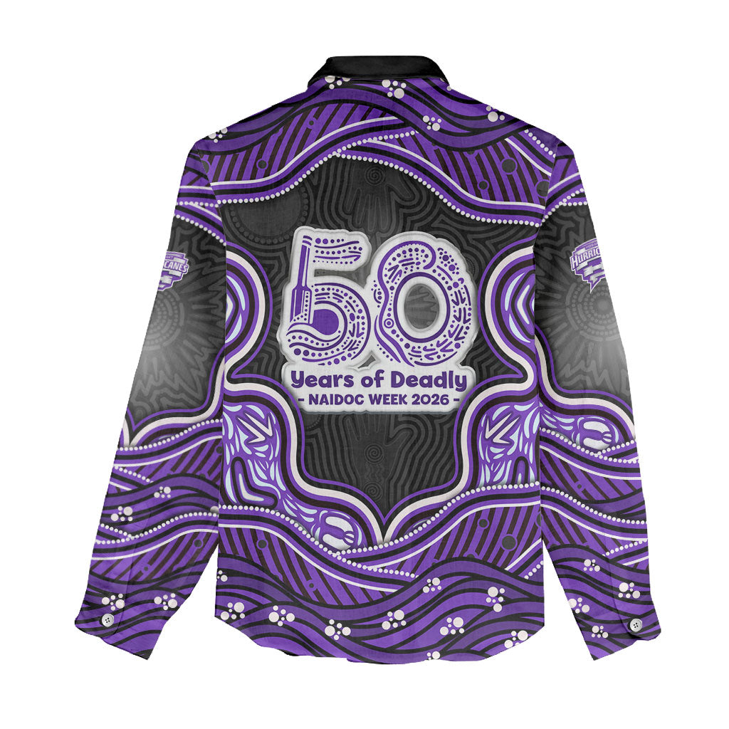 Hobart Hurricanes NAIDOC Week 2026 Women Casual Shirt Aboriginal Indigenous - 50 Years of Deadly
