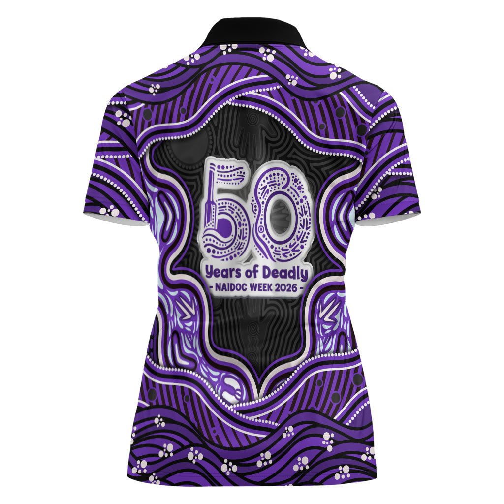Hobart Hurricanes NAIDOC Week 2026 Women Polo Shirt Aboriginal Indigenous - 50 Years of Deadly