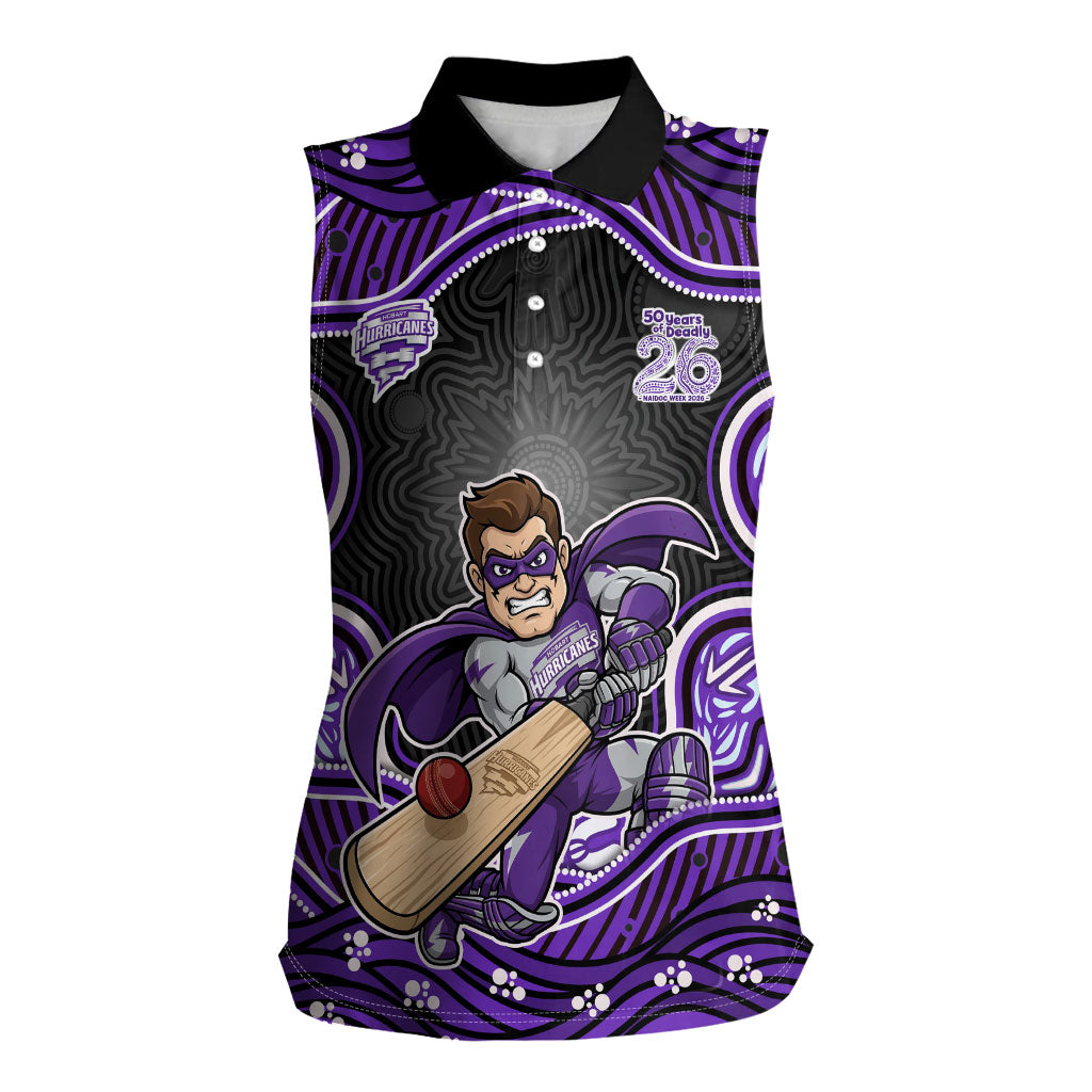 Hobart Hurricanes NAIDOC Week 2026 Women Sleeveless Polo Shirt Aboriginal Indigenous - 50 Years of Deadly