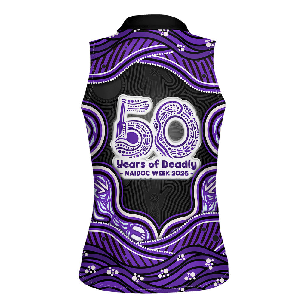 Hobart Hurricanes NAIDOC Week 2026 Women Sleeveless Polo Shirt Aboriginal Indigenous - 50 Years of Deadly