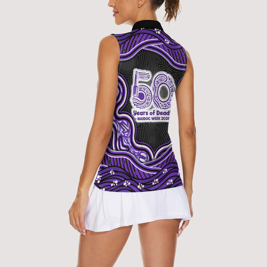Hobart Hurricanes NAIDOC Week 2026 Women Sleeveless Polo Shirt Aboriginal Indigenous - 50 Years of Deadly