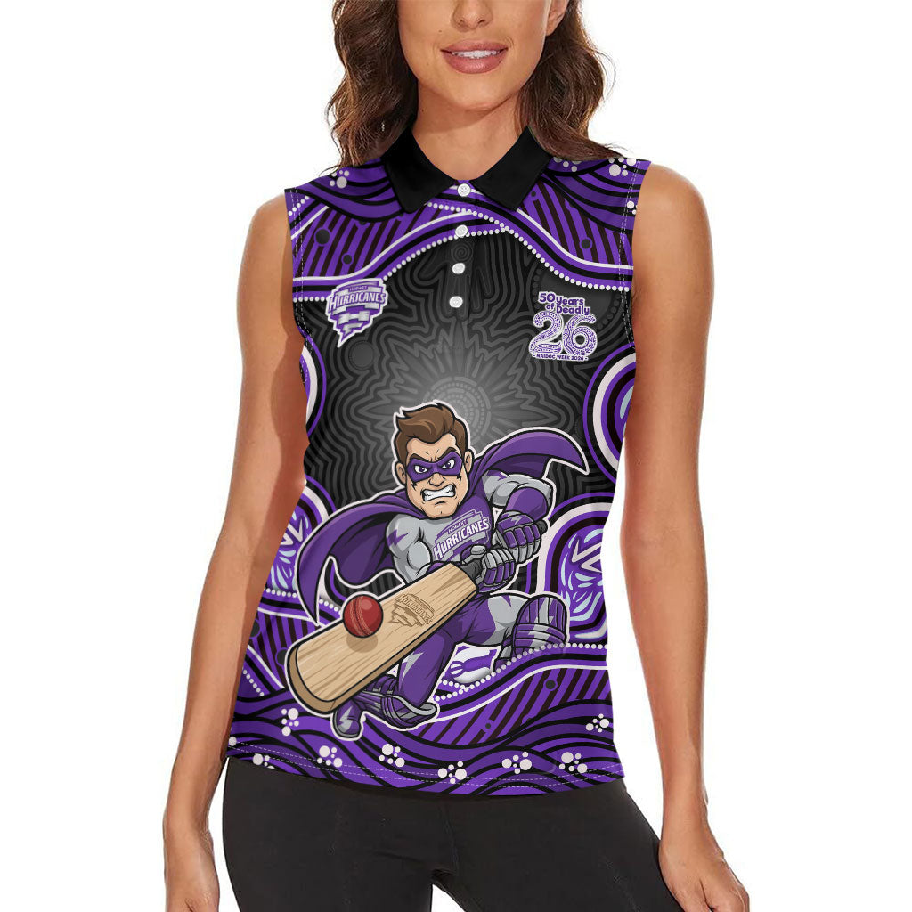 Hobart Hurricanes NAIDOC Week 2026 Women Sleeveless Polo Shirt Aboriginal Indigenous - 50 Years of Deadly