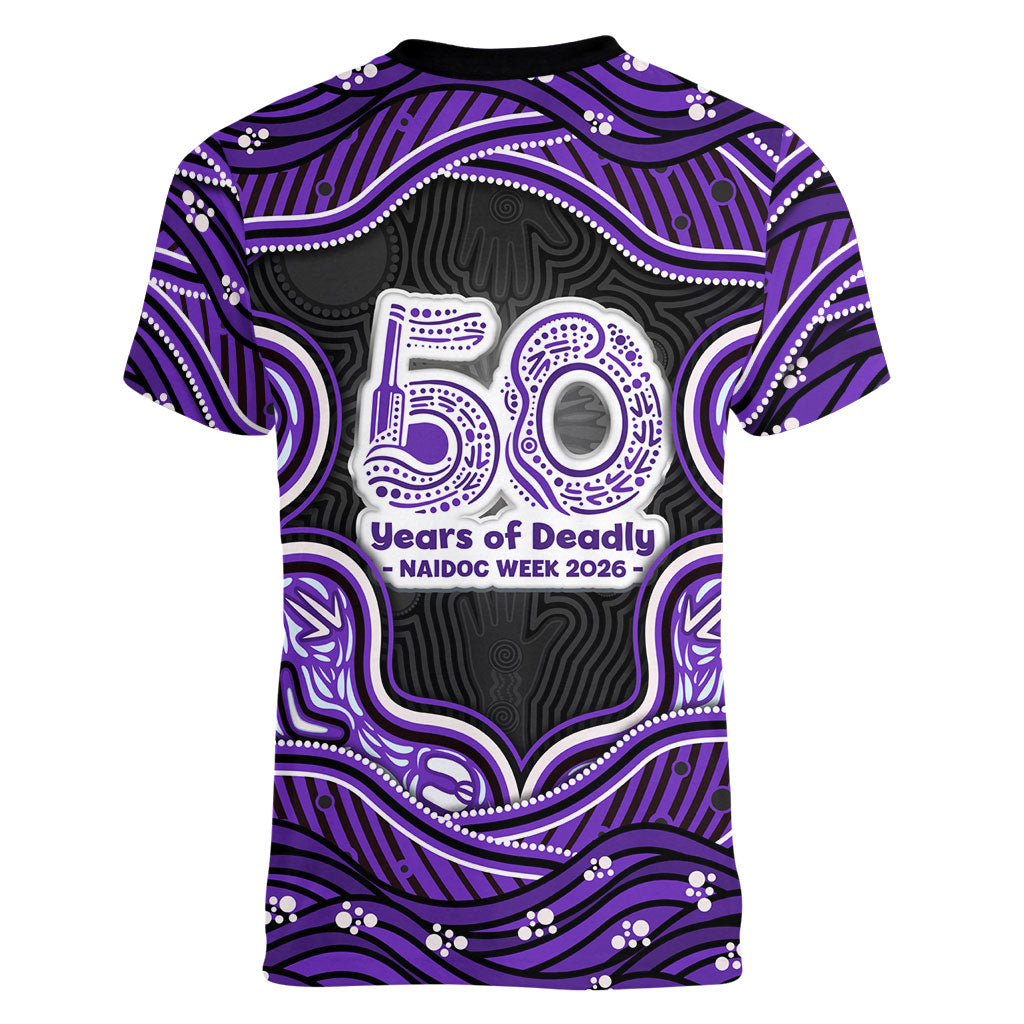 Hobart Hurricanes NAIDOC Week 2026 Women V-Neck T-Shirt Aboriginal Indigenous - 50 Years of Deadly