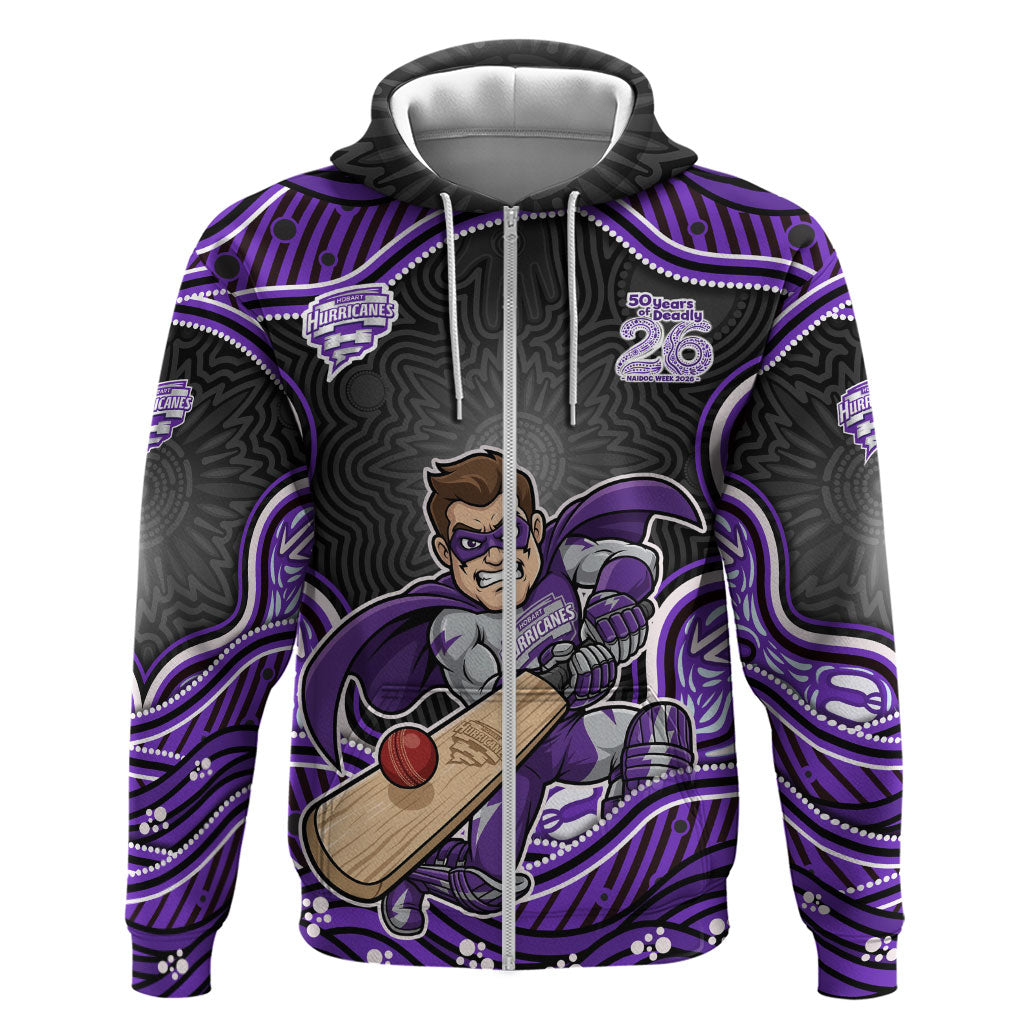 Hobart Hurricanes NAIDOC Week 2026 Zip Hoodie Aboriginal Indigenous - 50 Years of Deadly
