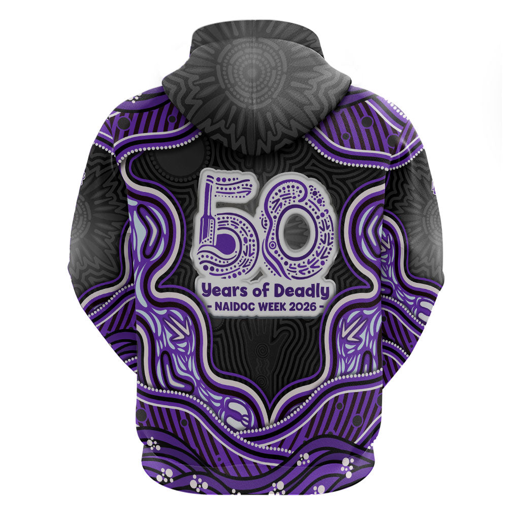 Hobart Hurricanes NAIDOC Week 2026 Zip Hoodie Aboriginal Indigenous - 50 Years of Deadly